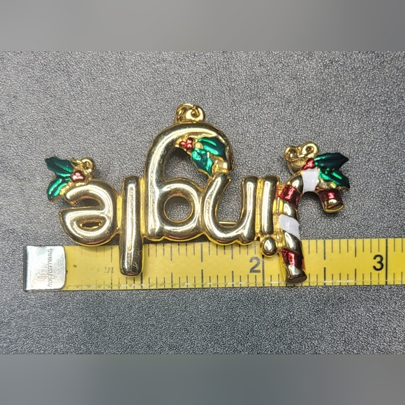 Holiday Jingle Gold-tone Brooche - Picture 6 of 7